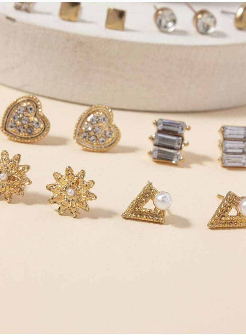 veya 20 Pairs Elegant Acrylic & Butterfly Earrings Set with Decorative Patterns - Image 3